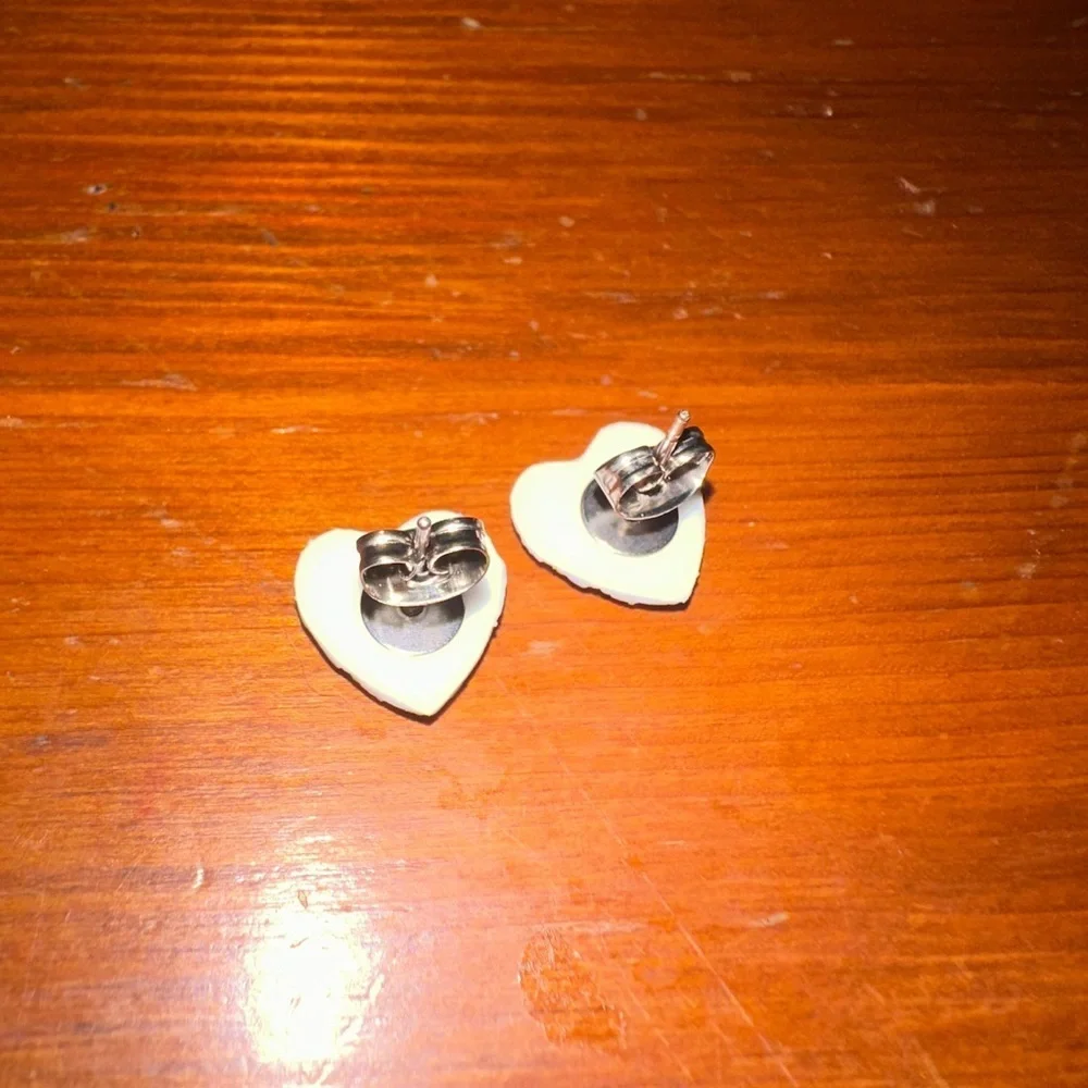 Handmade heart earrings lightweight